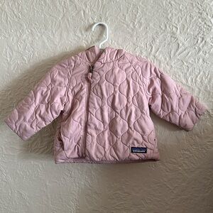 Patagonia Baby Quilted Puff Jacket Light Pink Coat Girls 6-12 Months